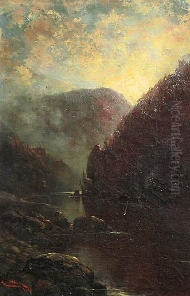 A Mountainous River Landscape - view 1