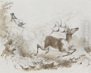 Death Of The Elk by Alfred Jacob Miller