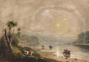 Green River Mountains by Alfred Jacob Miller