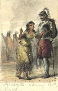 Pocahontas Warning Captain John Smith by Alfred Jacob Miller