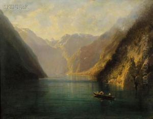 River Through The Mountains by Charles Henry Miller