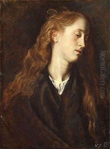 Study Head of a Young Woman possibly 1618 by Sir Anthony Van Dyck