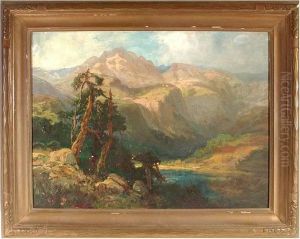 California Mountain Lakeslandscape by Ralph Davidson Miller