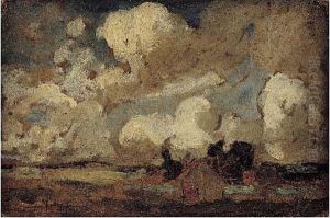 Paysage, Etude De Nuages, Circa 1900-1903 by Richard Emile Miller
