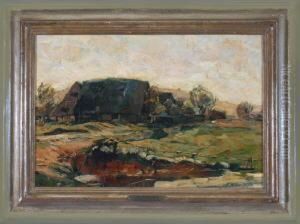 Warmer Herbsttag Am Dorfrand Im Dachauer Moos by Otto Miller-Diflo