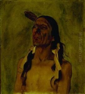 Portrait Of A Native American Man by Francis Davis Millet