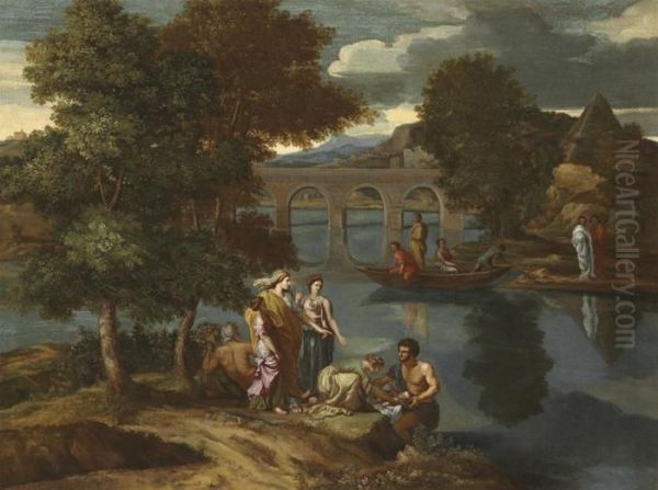 The Finding Of Moses by Francisque Millet