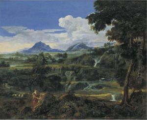 Landscape With Shepherds by Francisque Millet