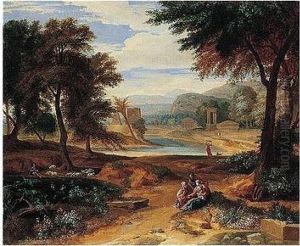 A Classical Landscape With The 
Holy Family, The Infant Saint John The Baptist And Saint Elizabeth