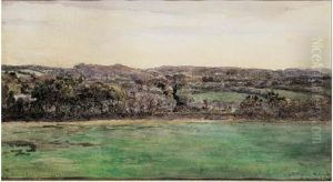Paysage A Barbizon by Jean-Francois Millet