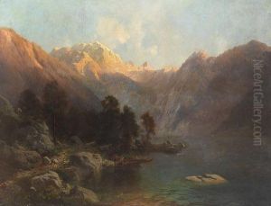 Der Konigssee Mit Sankt Bartholoma by Karl Millner