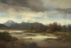 Oberbayerische Flusslandschaft
 (isartal Bei Tolz?).
