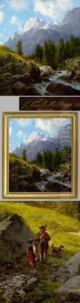 "romantische Gebirgslandschaft"
Mit Bachlauf, Vieh-und Personenstaffage - view 1
