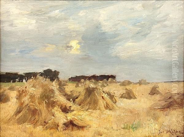 Haystacks, Moonlight - view 1