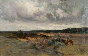 Cattle Grazing, Stormy Skies