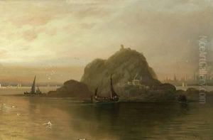 Ships Sailing Around An Island