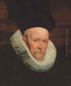 Portrait of a Genoese Senator, bust-length, in a white ruff and black cap