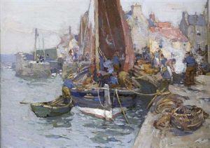 Unloading The Catch by William Watt Milne