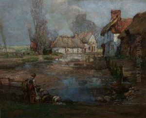 The Village Pond, Wyton Near Huntingdon.