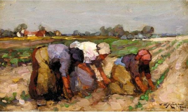 Field Workers At Cambushennell, A Pair - view 1