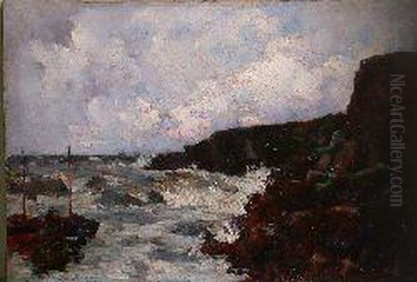 Waves Breaking On A Rocky Coast - view 1