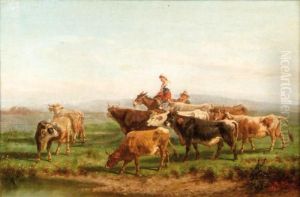 Troupeau De Vaches by Antonio Milone