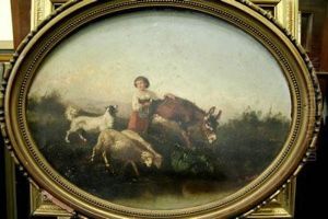 Pastorella Con Animali by Antonio Milone