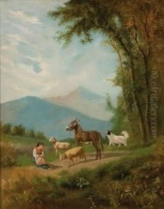 Paesaggio Con Pastorella by Antonio Milone