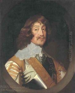 Portrait of Henry Rich, 1st. Earl of Holland (1590-1641), bust-length, in a breast plate and lace collar, painted oval
