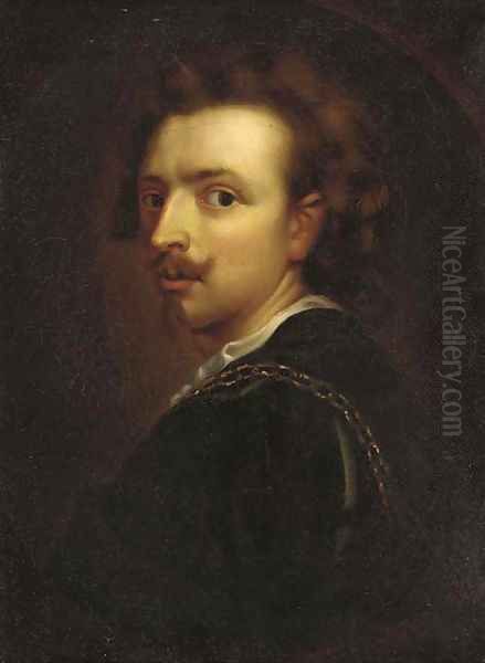 Portrait of the artist in a feigned oval - view 1