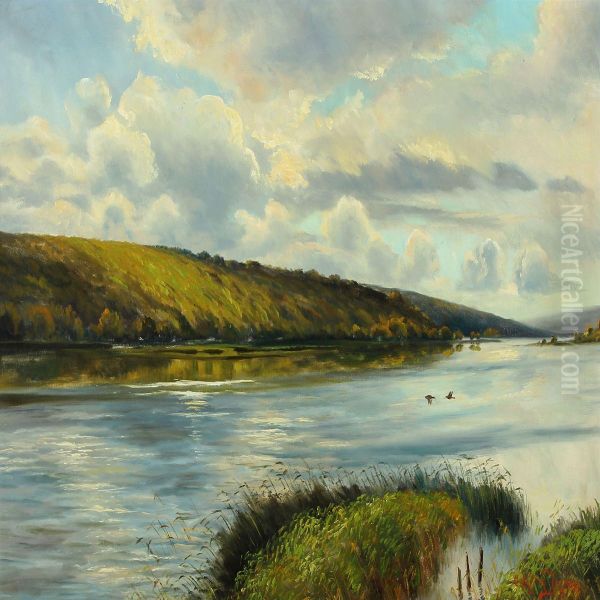 Seascape With Flying Ducks - view 1