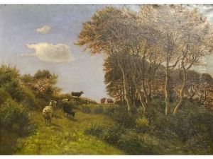 Paysage Au Troupeau De Vaches by Carl Milton Jensen