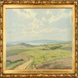 Carl Milton Jensen: Landscape From Mols. Signed C. Milton Jensen 1895 by Carl Milton Jensen