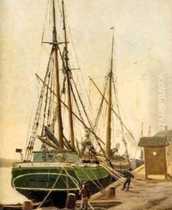 Voilier A Quai, Vue Arriere by Carl Milton Jensen