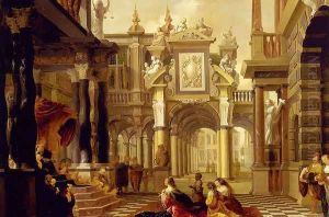 Solomon Receiving The Queen Of Sheba by Dirck Van Delen