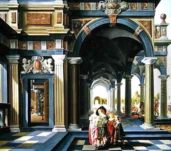 Elegant figures in a loggia1 - view 1