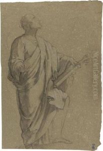Study Of Saint Christopher by Tommaso Minardi