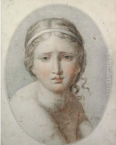 Head Of A Young Girl, Her Hair Tied With A Ribbon - view 1