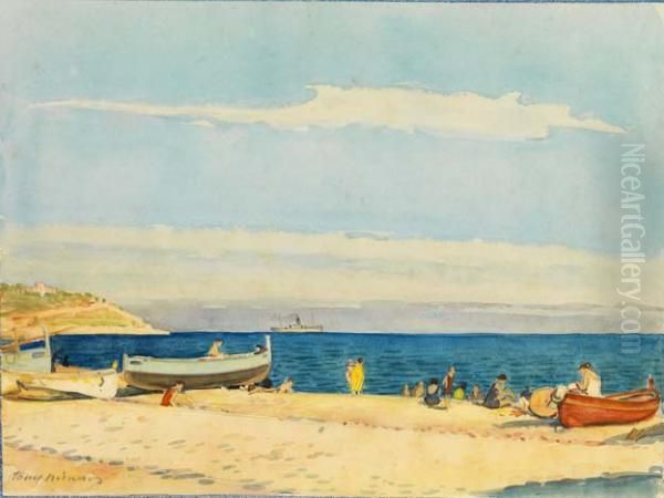 Baigneurs Sur La Plage - view 1