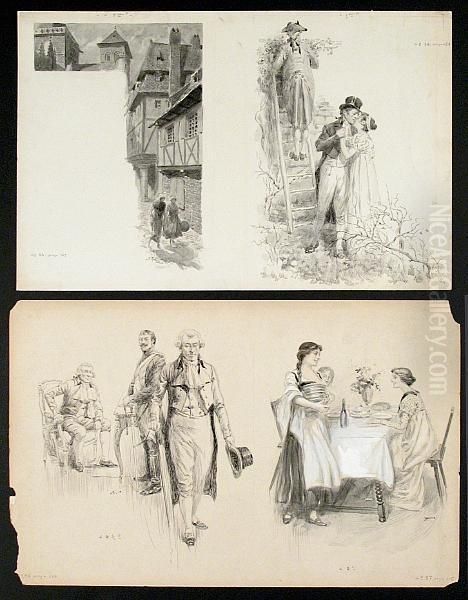 A Collection Of 4 Illustrations; Also 15 Illustrations By Another Hand - view 1