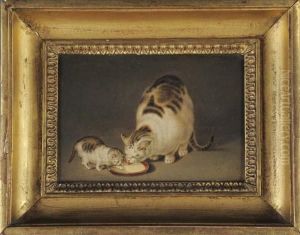 Chatte Et Chaton by Gottfried Mind or Mindt