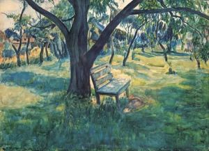 Bench By A Tree by Maurice Minkowski
