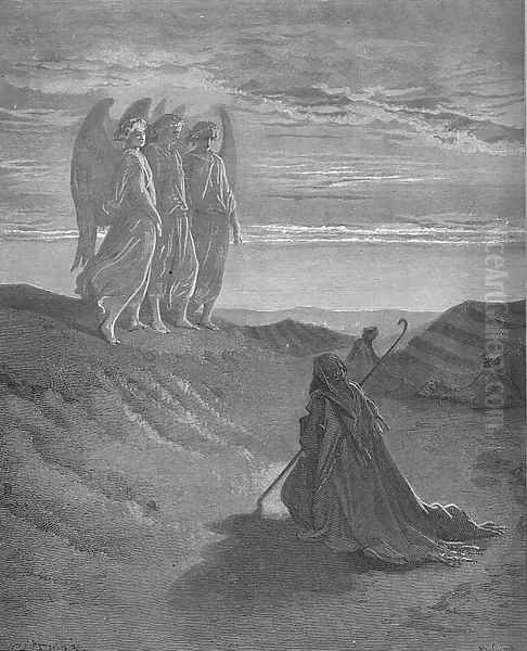 Abraham Entertains Three Strangers - view 1