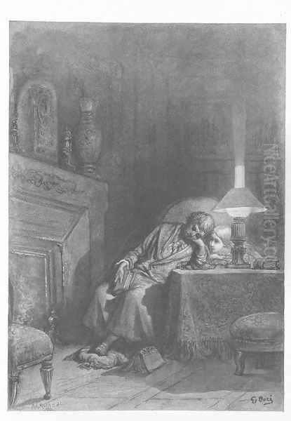 Once upon a midnight dreary, while I pondered, weak and weary, - view 1