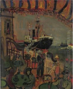 Le Depart Pour La Corse (le Port De Le Havre) by Abraham Mintchine