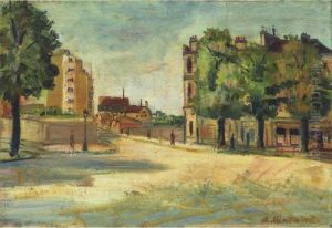 Paris Street Scene by Abraham Mintchine