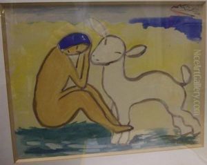 L'enfant Au Mouton by Isaac Mintchine