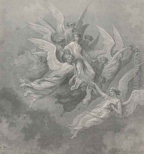 A virgin in my view appear'd, beneath (Canto XXX., line 33)