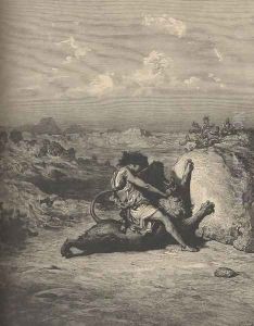 Samson Slaying The Lion by Gustave Dore
