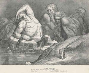 "This proud one Would of his strength against almighty Jove Make trial." (Canto XXXI., lines 82-84)